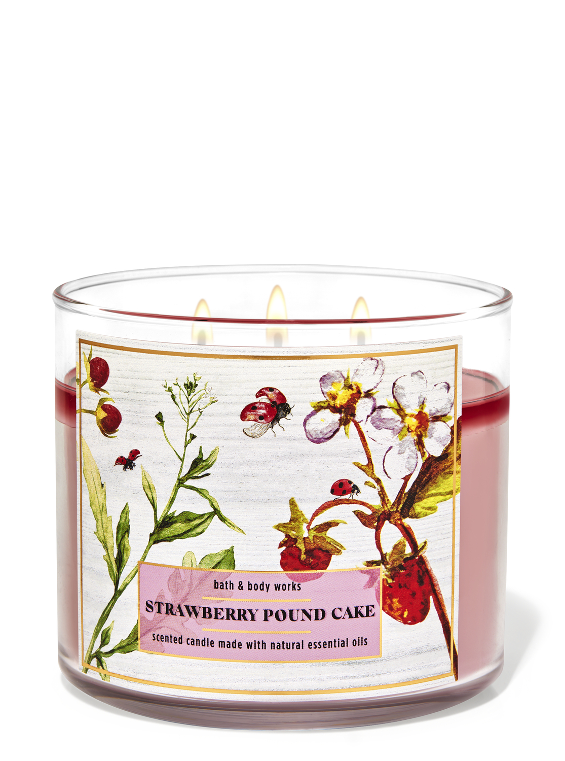 bath and body works candle strawberry pound cake