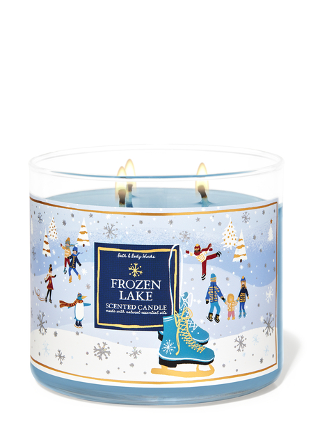 bath and body works snowflakes and citrus candle